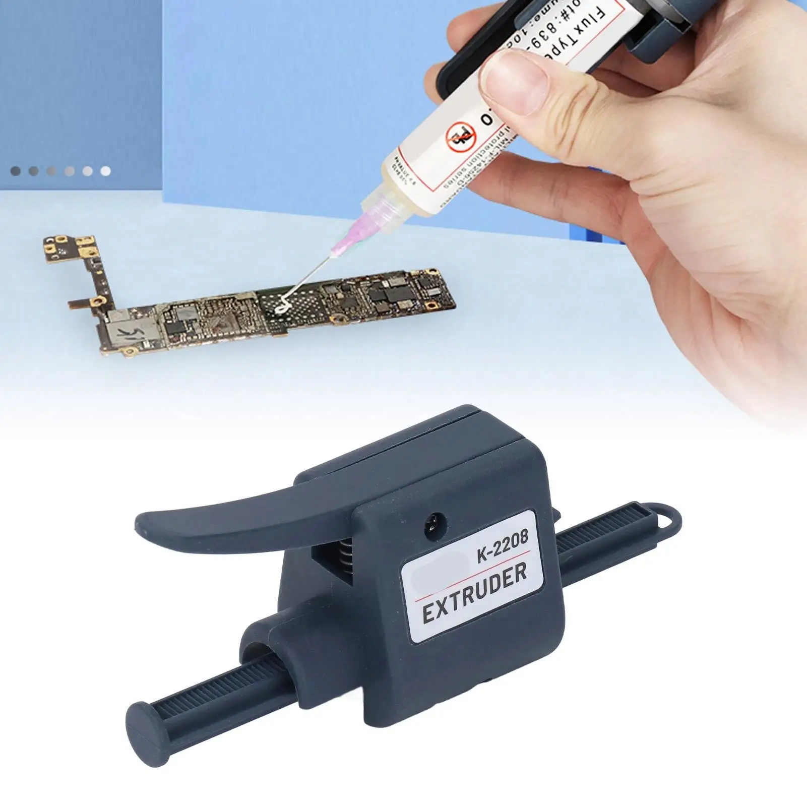 Portable K2208 Solder Paste Extruder with 1.3mm Nozzles - Glue Dispenser for Soldering Flux