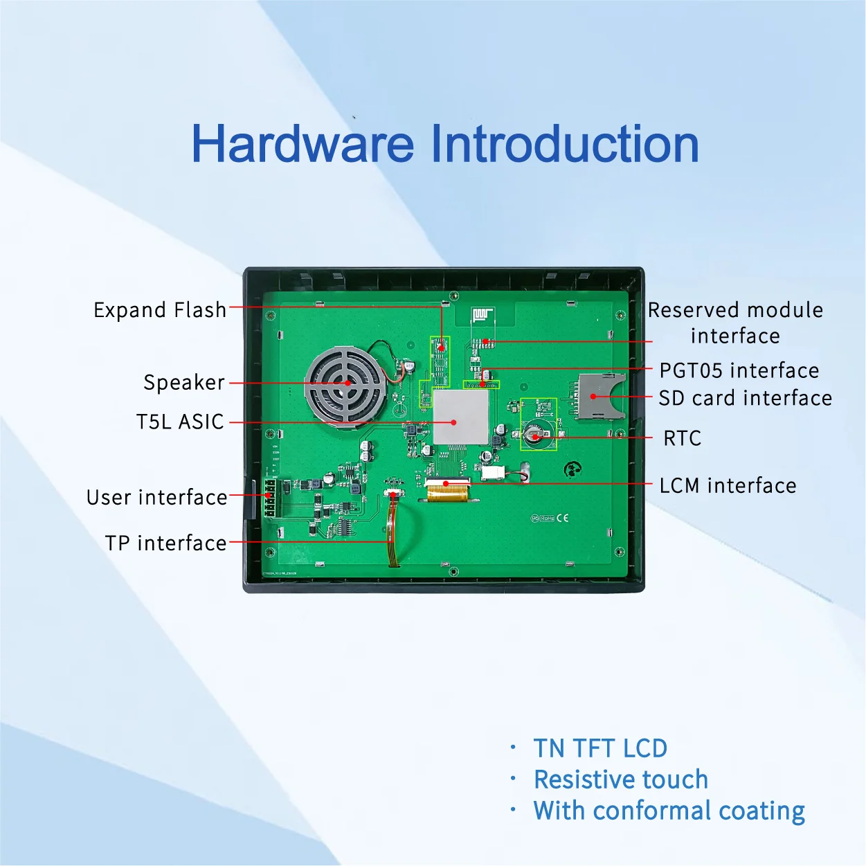 DWIN HMI Touch Screen 9.7 Inch 1024*768 Resolution RS232 RS485 Interface Smart LCM Industrial LCD Display Moudel With Shell