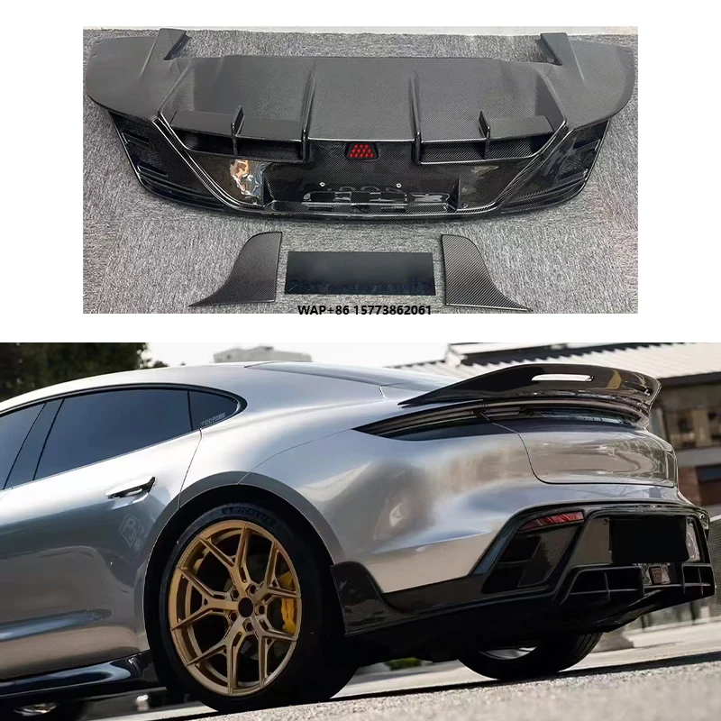 

2020-2025 Car Modification New Wet Carbon Fiber Rear Bumper Lip Body Kit Car Upgrade for Taycan
