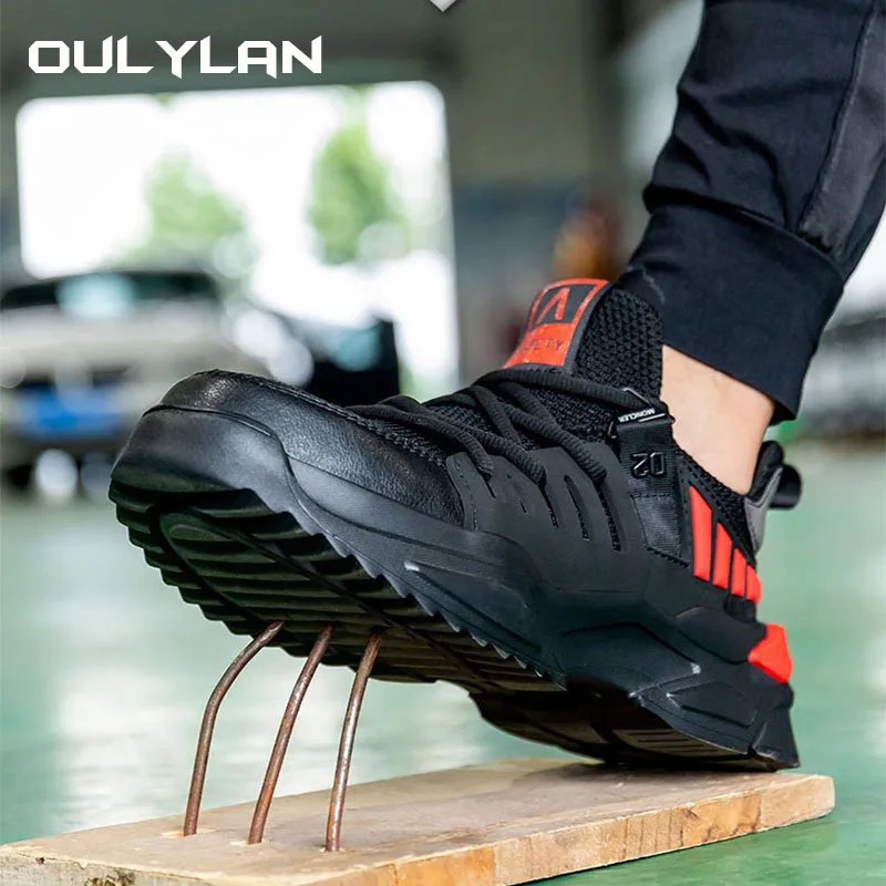 

Fashion Work Safety Shoes Men Anti Piercing Protective Shoes Ourdoor Working Hiking Sneakers Steel Toe Anti Smashing Safety Shoe