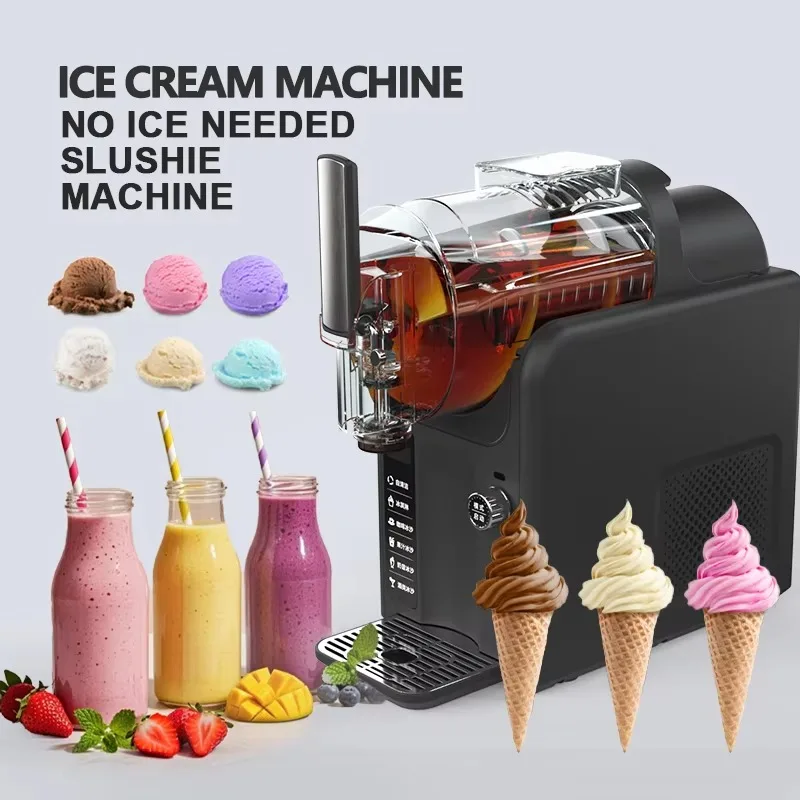 

Electric Homemade Ice Cream Maker Machine with Hand Crank Churning for Home