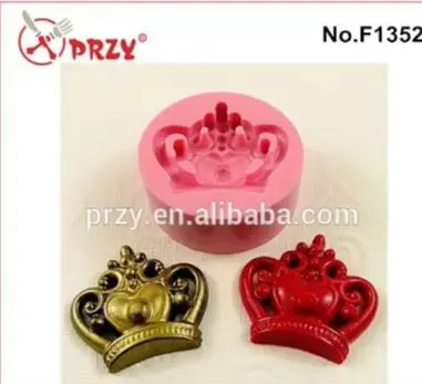 

Eco-friendly Fondant Mini Crown Polymer Clay Silicone Cake Mold Cake Decoration Mold Moulds Silicone Rubber PRZY 001