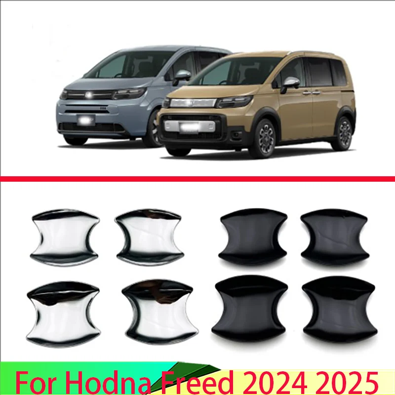 

For HONDA Freed 2024 2025 Car Accessories ABS Chrome Door Handle Bowl Cover Cup Cavity Trim Insert Catch Molding Garnish