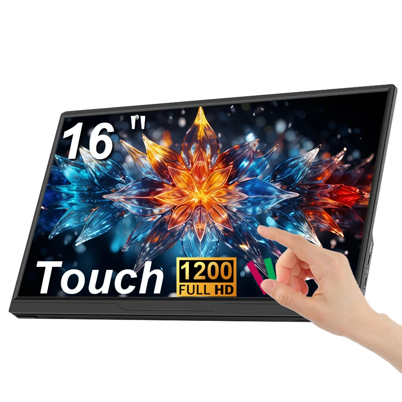 16/15.6/14inch LANLIPU Touch Portable Monitor 1920*1200 For Cell Phone LaptopG For XBox PS4 /5Switch Computer Extension Display