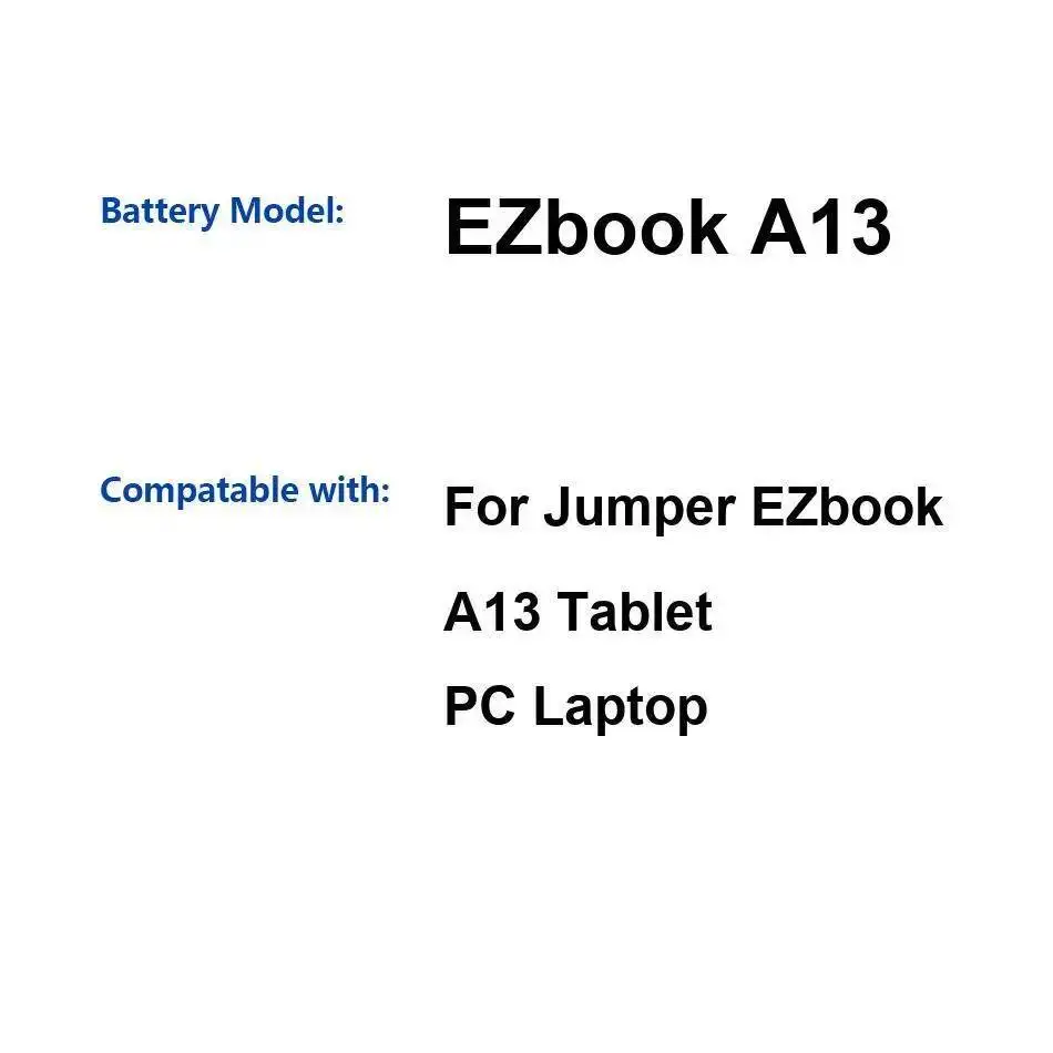 

Высокоэффективный аккумулятор для ноутбука 8000 мАч для Jumper Ezbook A13