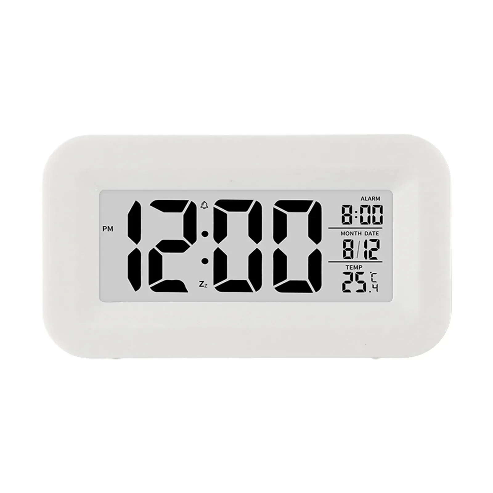 Digital LCD Alarm Clock With Calendar Thermometer For Desk Travel Office Home Decoration Supplies 102*56*28mm Plastic