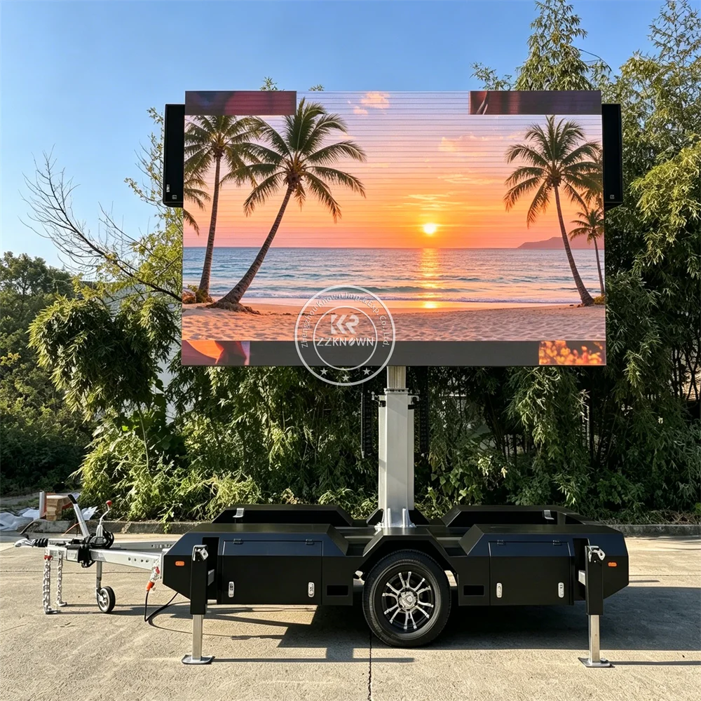 High Brightness Outdoor LED Advertising Trailer Mobile Digital Billboard Screen Trailer For Event Promotion And Campaign Use
