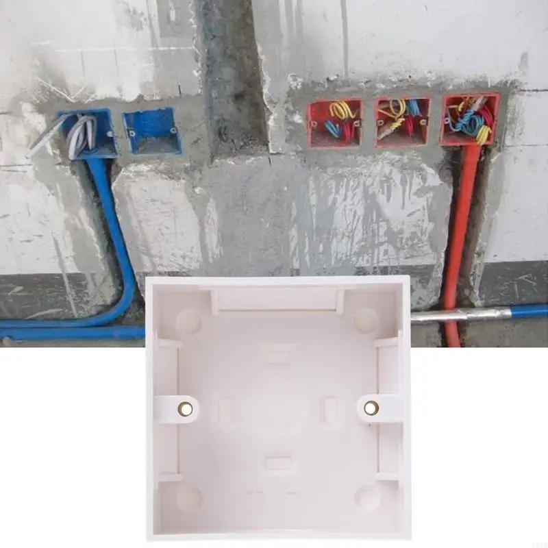 Electric Products Device Box  Mount Back Box Power Enclosure Plastic Junction Box Wall Plate Bracket Single Gang