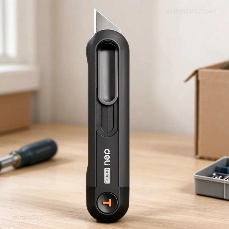 Snap-off Utility Knife Retractable Box Cutters 9/18mm High Carbon Steel Blades Button Self-Locking Paper Cutting Utility Knife