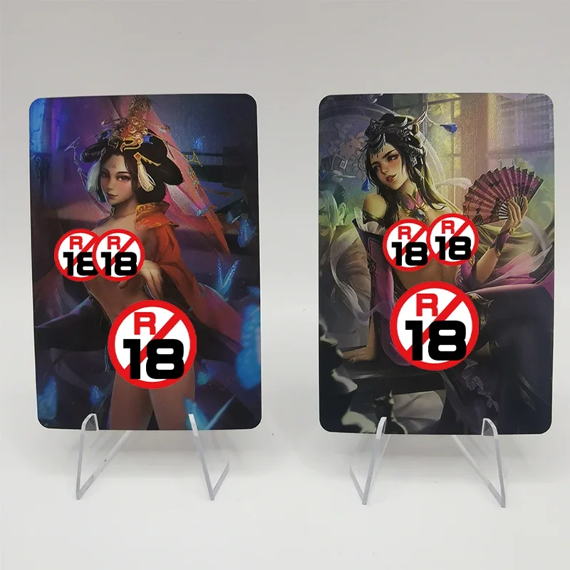 9PCS/Set Sexy Anime Girl Cards Legends of The Three Kingdoms Diao Chan Xiaoqiao Zhenji Game Collection Cards Christmas Gift Toys