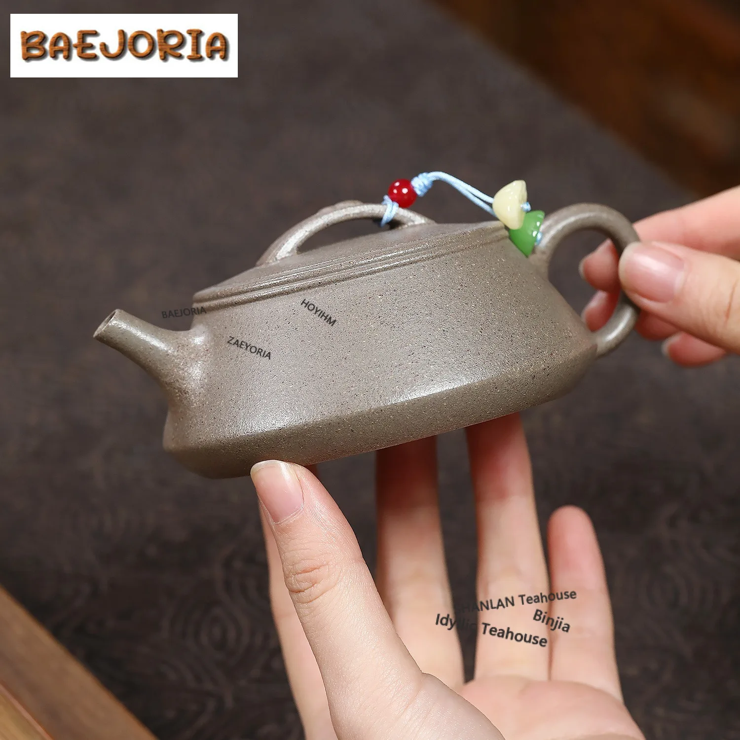 

Чайник из исинской глины (150 мл), винтажный, ручной работы, с широким горлом, из необработанной глины Ливид, для заваривания чая, набор для чаепития из глины Цзыша