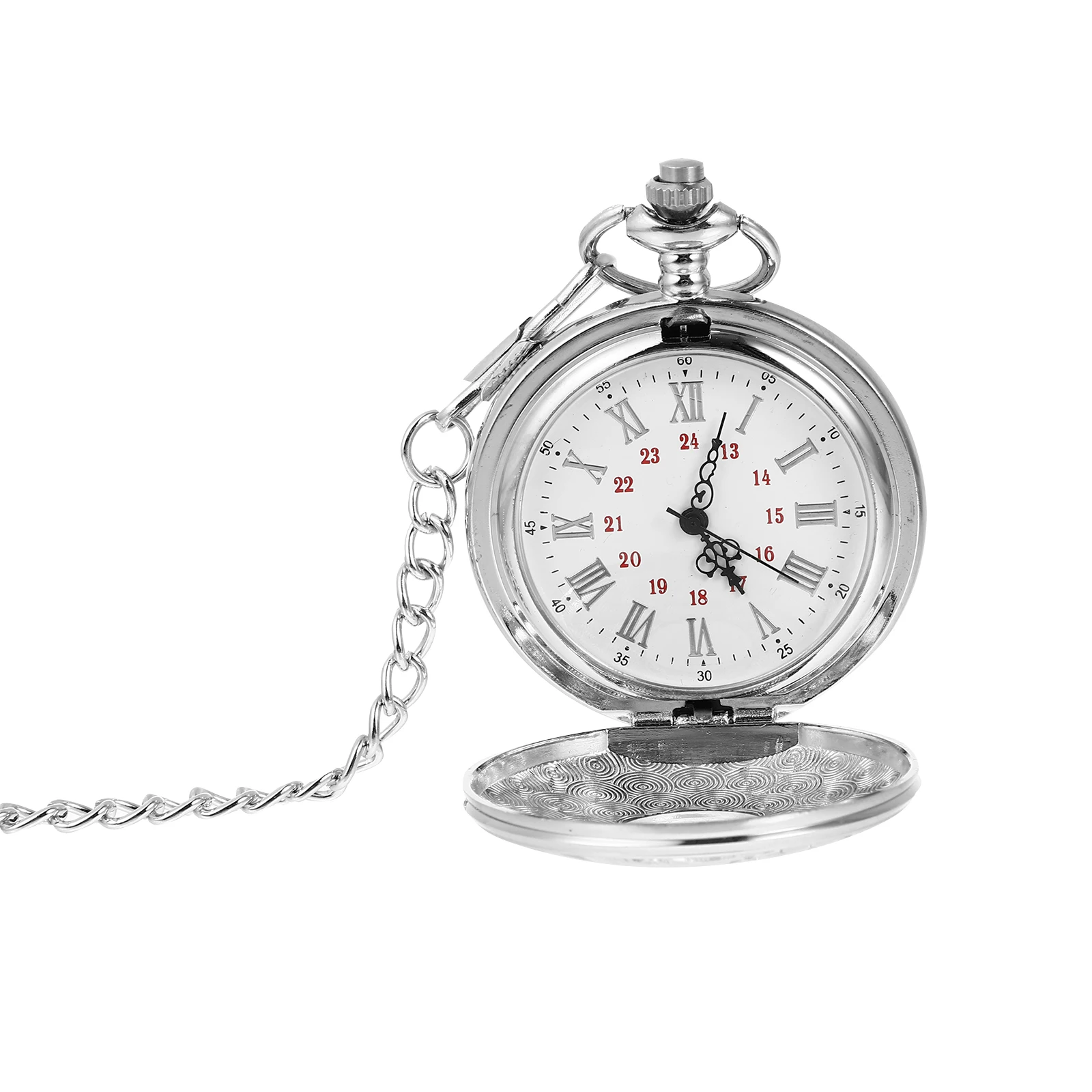 

Pocket Roman Numerals Steampunk Vintage Zinc Alloy Chain Necklace Watches for Men Retro Gift Timepiece Unique for Men