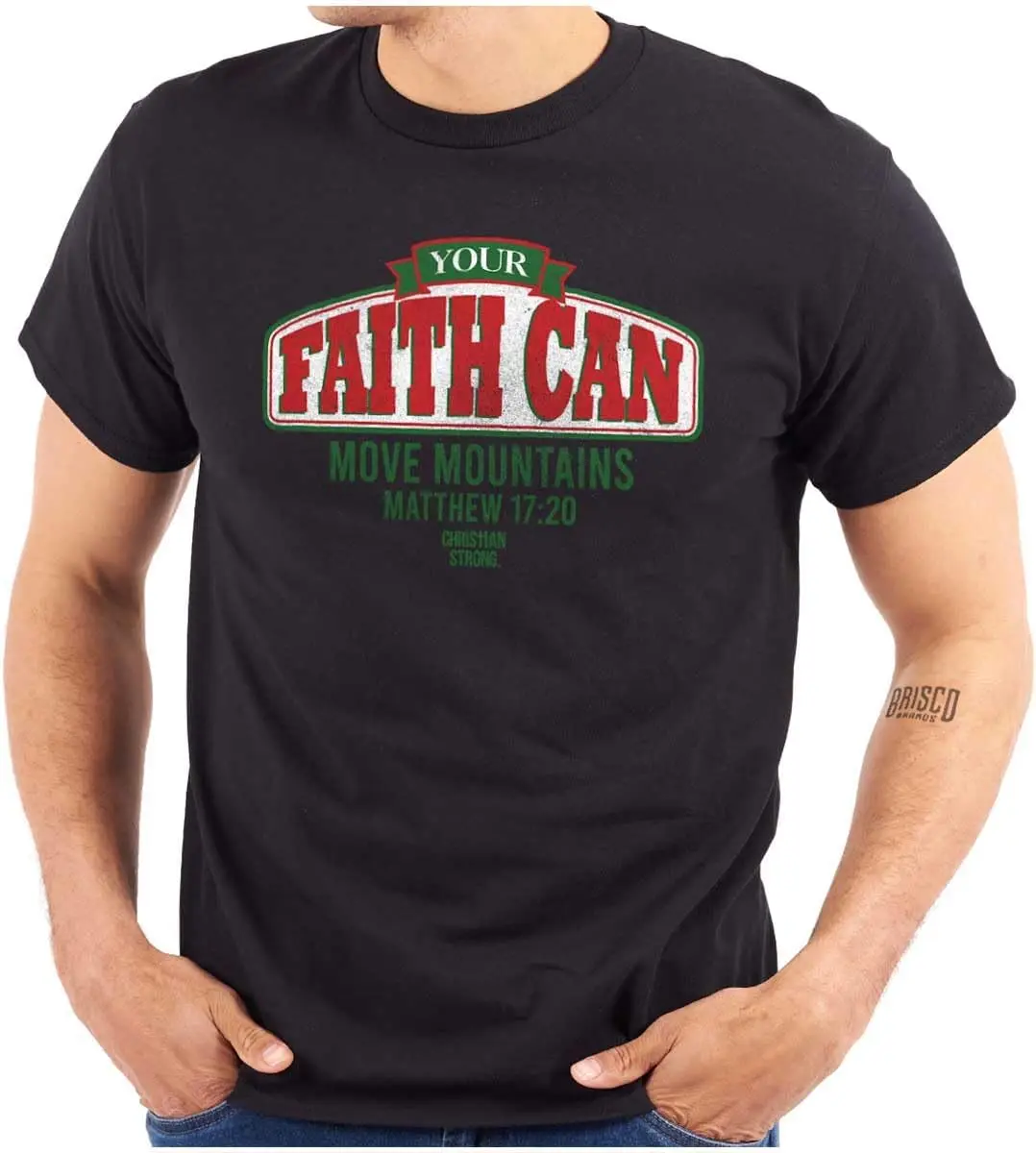 Brisco Brands Punny Christian Faith Bible Verse Graphic T Shirt Men or Women