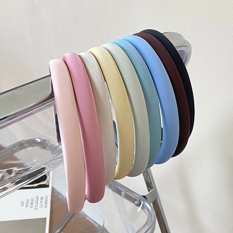 

New Solid Fabric Fine Hair Band Women Korean Simple Headband Fresh All-match Outdoor Hoop Hairband Girls Hair Accessories