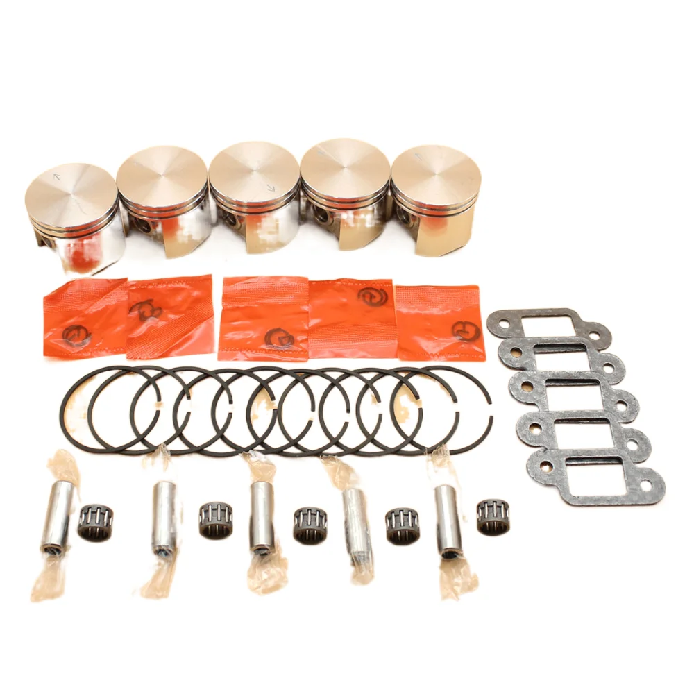 5Pcs/lot 42.5mm Piston Rings Bearing Muffler Gasket Kit Fit STIHL MS250 MS 250 025 Chainsaw Engine Motor Parts