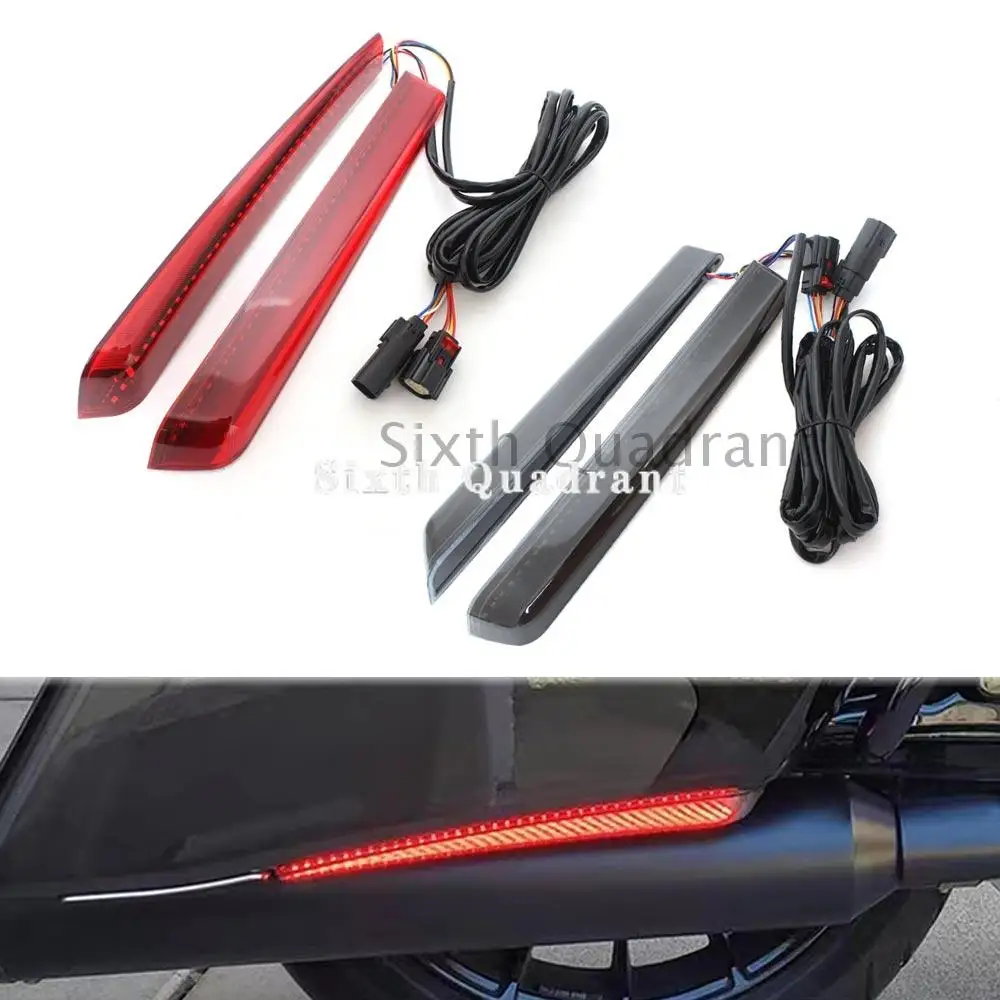 

Motorcycle Accessories Rear Saddlebag Extended LED Turn Signal Brake Run Light Lamp For Harley Davidson Touring Road Glide 2014+