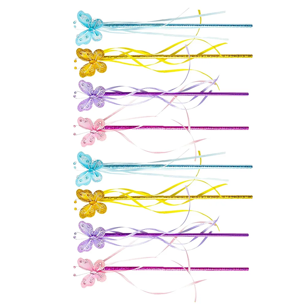 

8 Pcs Childrens Fairy Toy Butterfly Stick Princess Baby