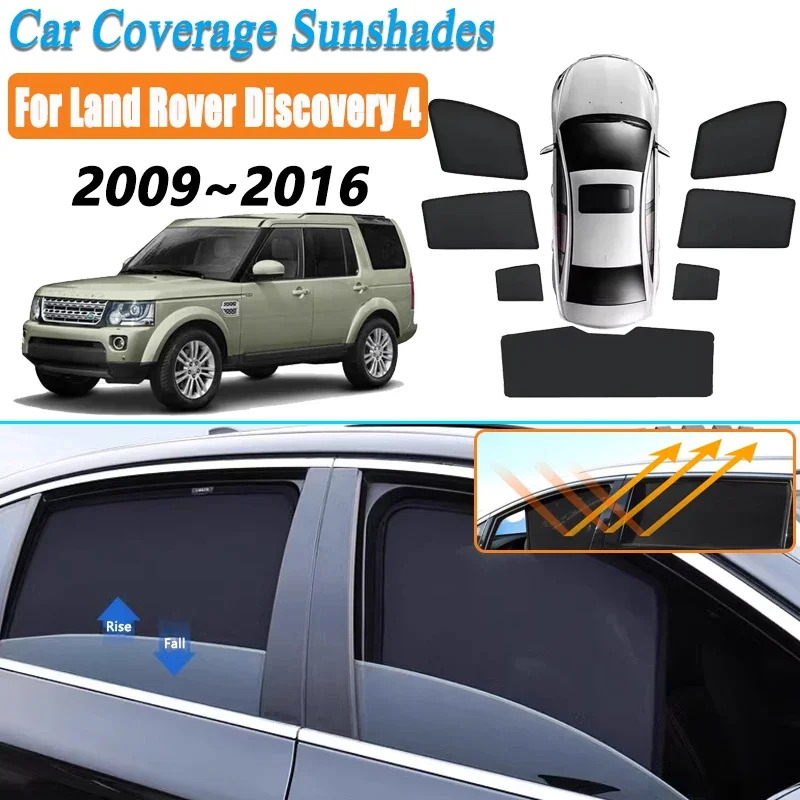 Mesh Sunshades For Land Rover Discovery 4 LR4 2009 2010 2011~2016 Window Windshield Magnetic Visor Sun Curtain Cover Accessories