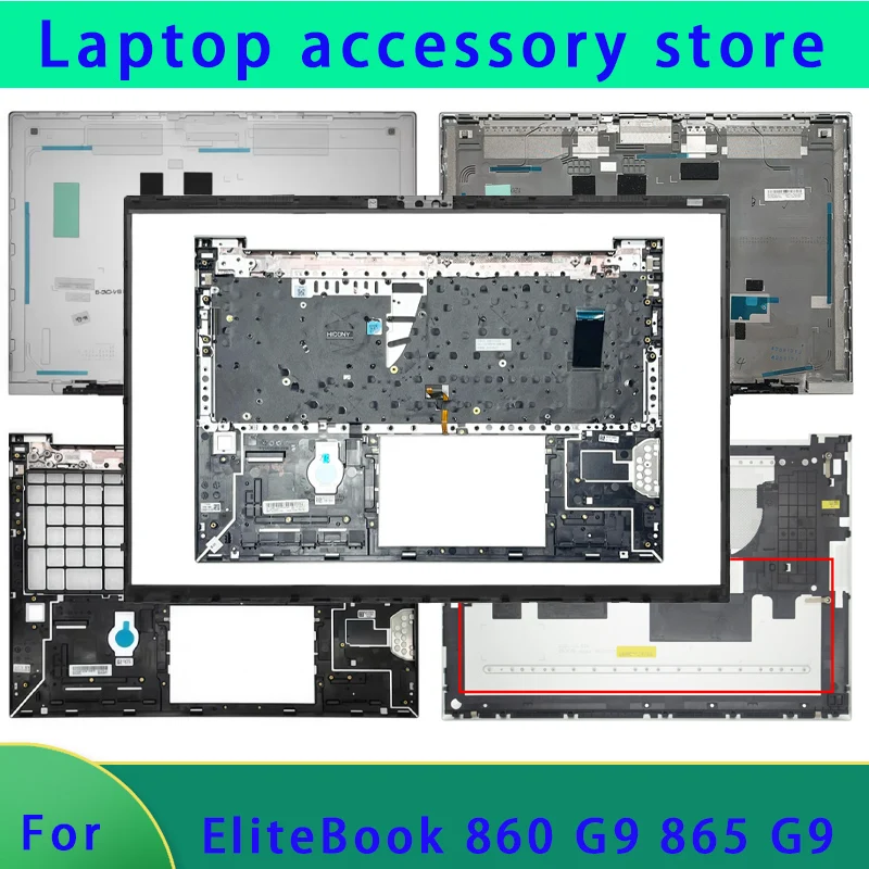 

Suitable for EliteBook 860 865 G9 series laptops, LCD screen top cover, screen frame, palm rest, bottom shell, hinged keyboard