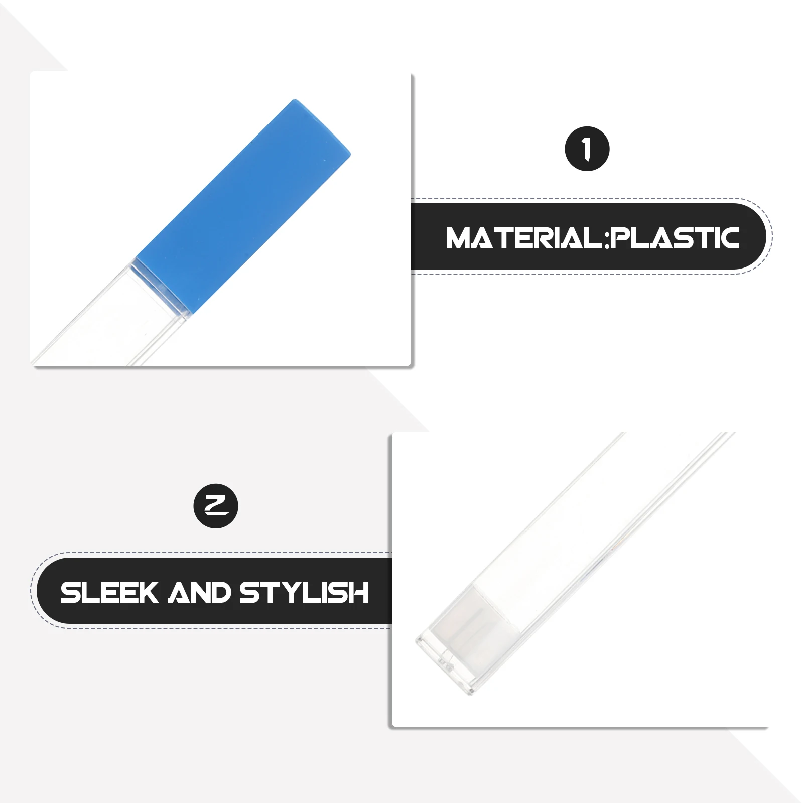 

2pcs Acupuncture Storage Tube Thermometer Case Sturdy Plastic Oral Thermometers Holder Temperature Meter Protection Prevent