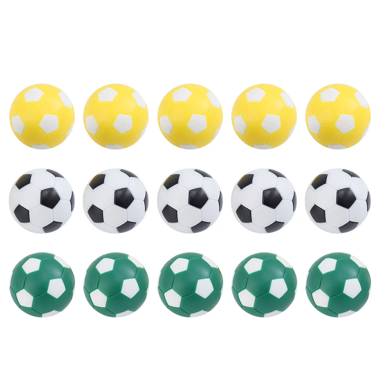 

15Pcs Football Table Foosball Balls Replacement Multicolor Diameter 36Mm for Standard Foosball Tables Competitive Casual Play