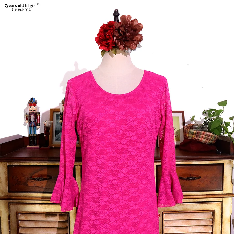 Robe de dentelle con cuello en V más vendido de Flamengo Original de práctica españolaGG02