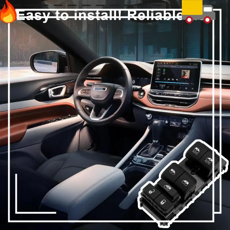 

Car Driver Side Electric Power Window Control Switch Glass Lift Switch 60961240 60968633 For Jeep Compass 2022-2024 LHD