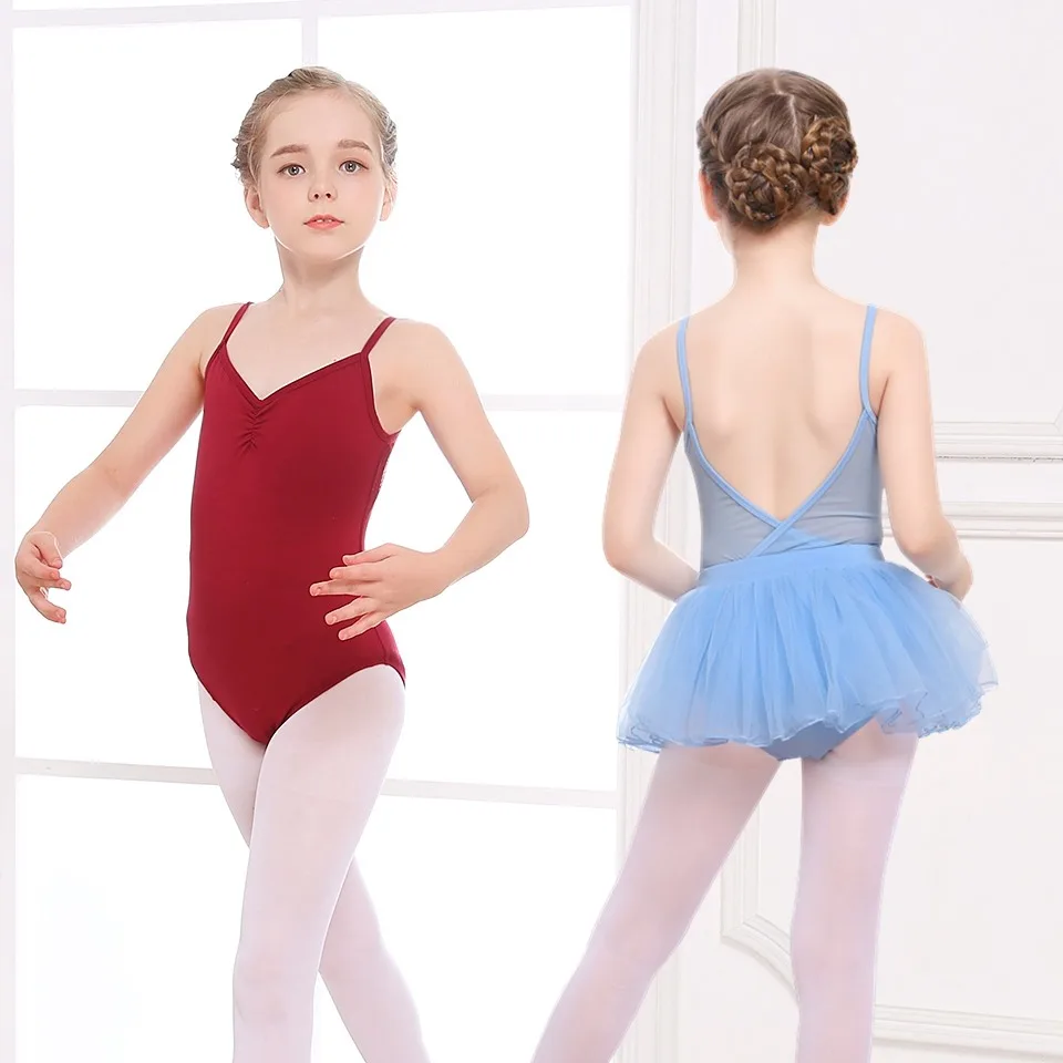 Camisole Dance Leotards for Girl Women Cotton Spaghetti Straps Ballet Costumes Lace Back Gymnastics Aerial Yoga Swimming Outfits