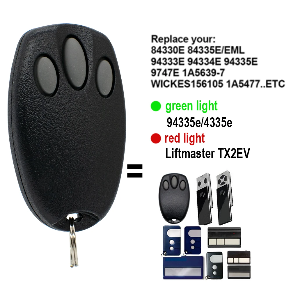 For Merlin+ Merlin+ 2.0 94335e 4335E TX2EV Garage Door Remote Control 433.92MHz Rolling Code Opener Suits ST50EVOB ST50EVO