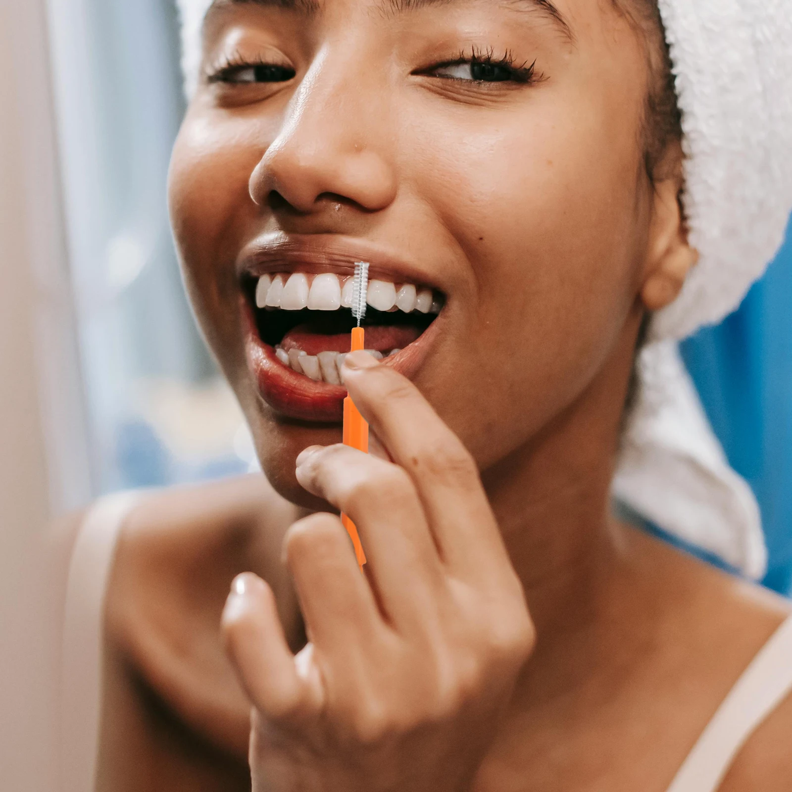 

40pcs Interdental Brush Toothpick Stainless Steel Straight Design Deep Cleaning Oral Care Tool For Braces Removal