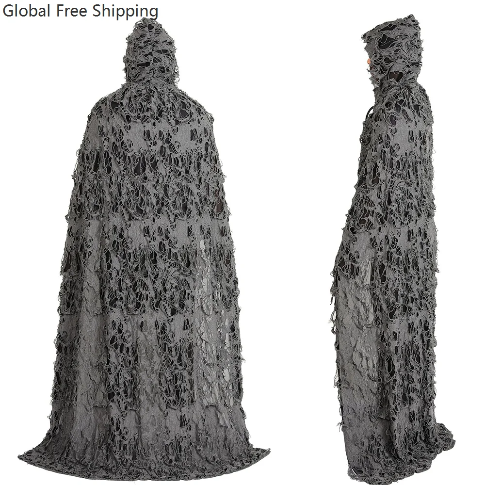 

Halloween Adult Robe Hooded Rag Cloak Death Role Play Horror Death Cloak Carnival Party Dress Up Stage Performance Costume 2025