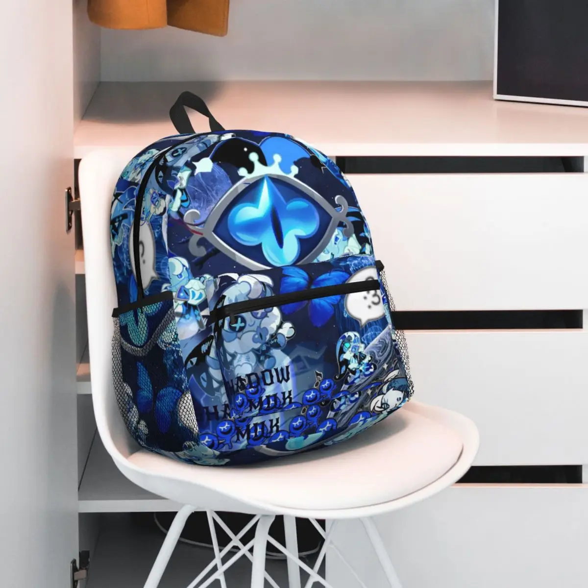 Shadow Milk Cookie Run Kingdom Cute Cartoon Anime Student Backpack School Bag Hiking Travel Daypack Bookbag Shoulder Bags