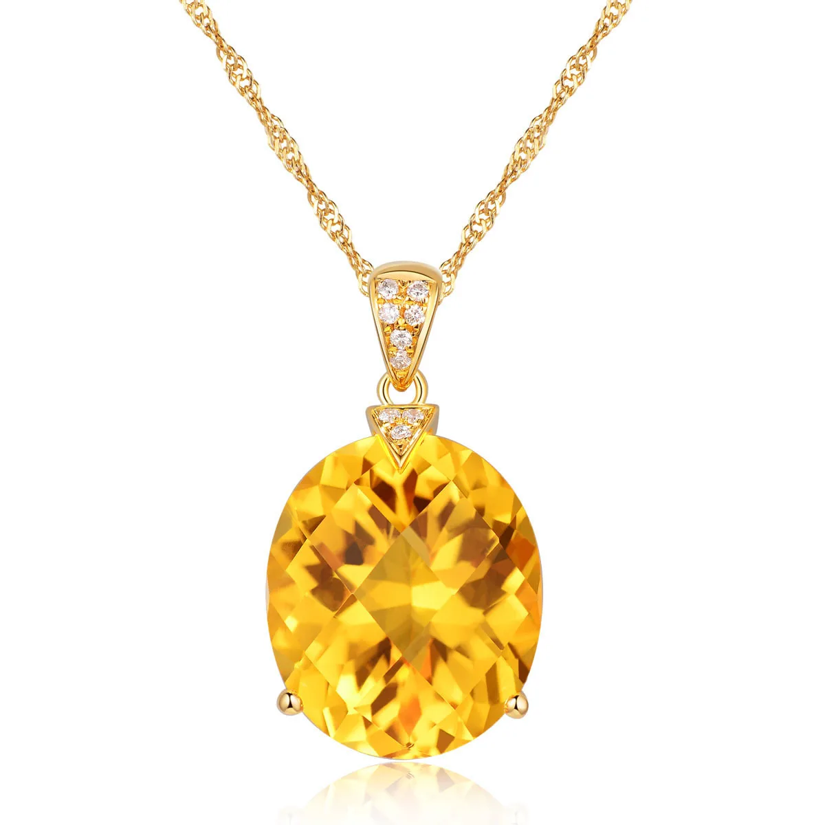 

18K Gold Plated Luxury Crystal Zircon Pendant Necklace for Women Jewelry Yellow Chain Wedding Party Valentine Gifts Wholesale