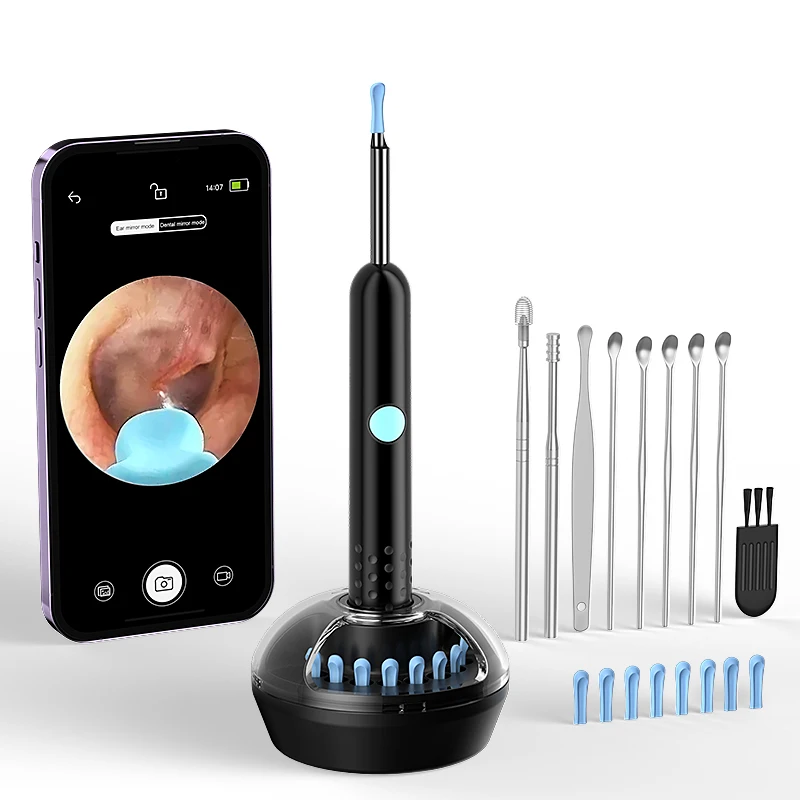 Cámara Visual WiFi con alcance de oreja, 4,2mm, 1080P, con Base de cuchara para oreja, para limpieza de oídos iOS/Android, otoscopio, endoscopio, cámara para la salud