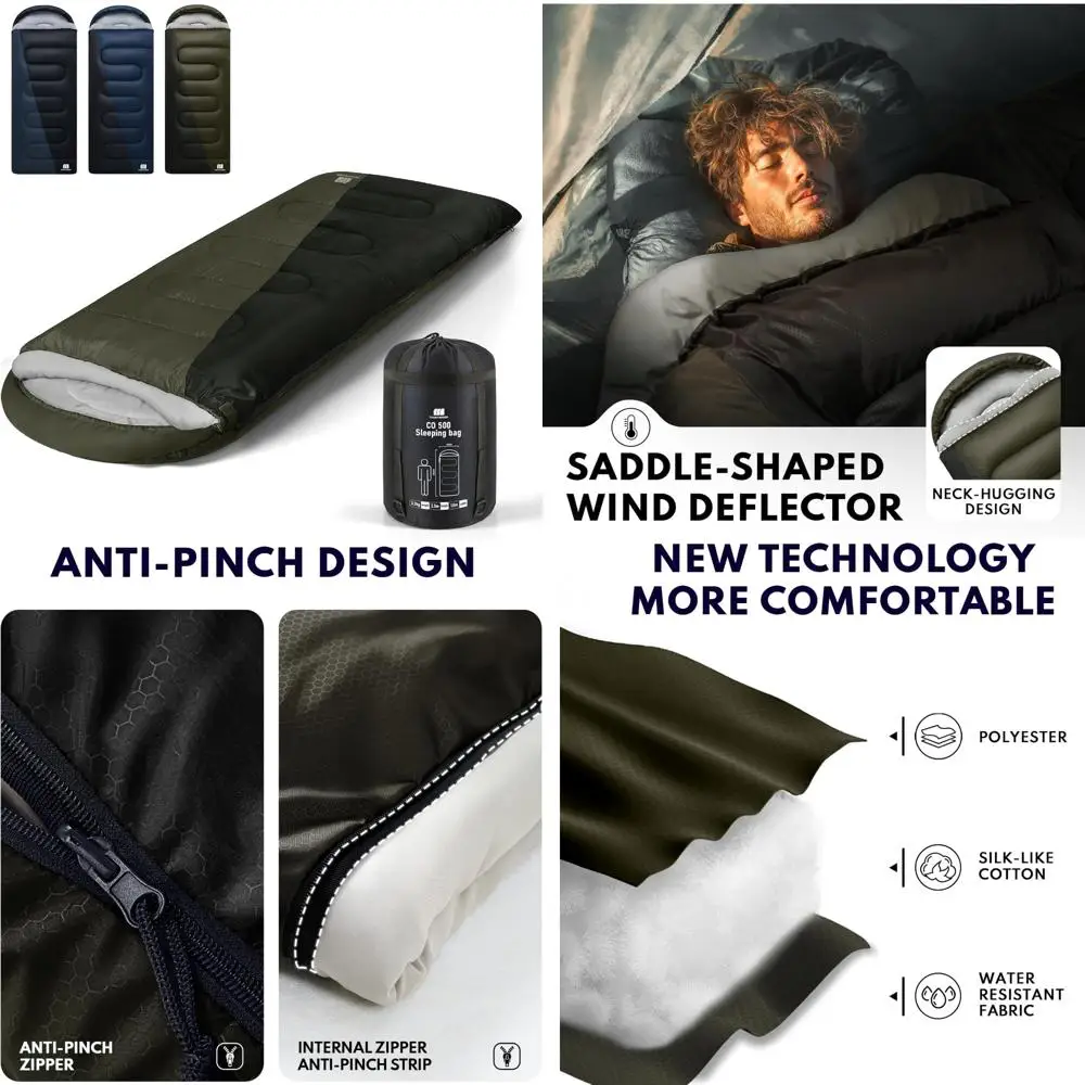 

Adults XXL Cold Weather Sleeping Bags for Winter Camping, Hiking, Hunting, and Traveling with Compression Sack