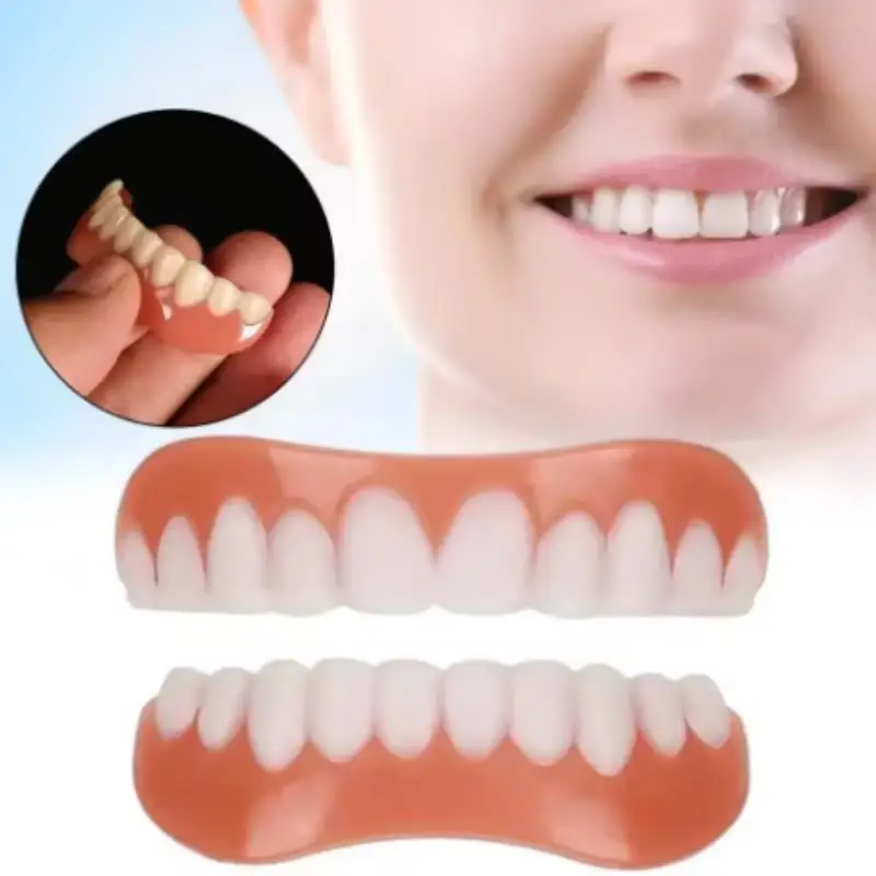 Pop Silikon Zahnprothesen für Ober- und Unterkiefer – Perfekte Lächeln-Veneers, Zahnpasta, künstliche Zähne, Zahnspangen, bequeme Zähne CK848-fro