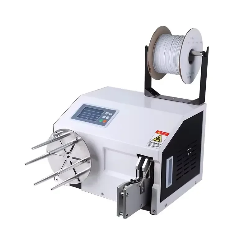 Desktop Semi-Automatic Cable Winding Machine with Tying Function Coil Winder Cord Tying Machine Wire Coiling and Binding
