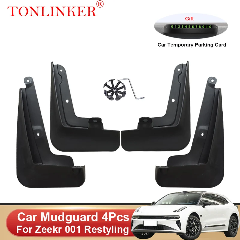 TONLINKER Car Mudguard For Zeekr 001 Restyling 2023 2024 Station Wagon Mudguards Splash Guards Fender Mudflaps Accessories