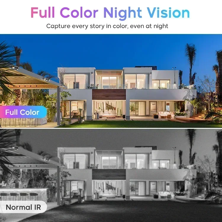 DH Outdoor 4K Full Color Wiz Sense 8ch NVR Kit Two Way Audio IP POE Security Camera System