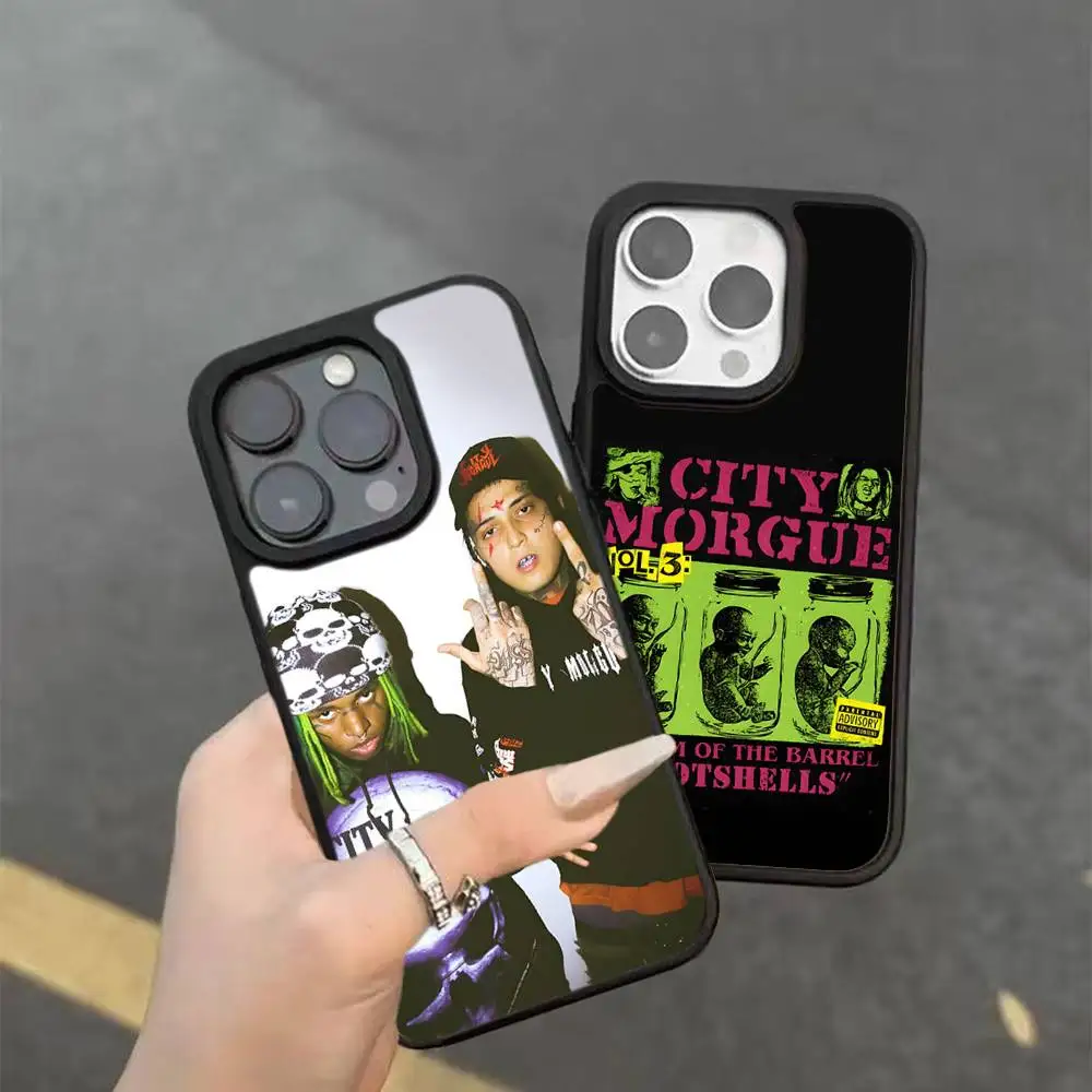 

C-City M-Morgue Zillakami Phone Case For Iphone 11 12 13 14 15 Pro Max 17 16 Plus Hard PC+TPU Back Cover