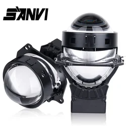 Sanvi Car A8 PRO Bi-Led Lens LED Projector Headlight 3.0 inch 12V 44W 5500K Hella 3R G5 Dual Reflector Auto Lights Headlamp New