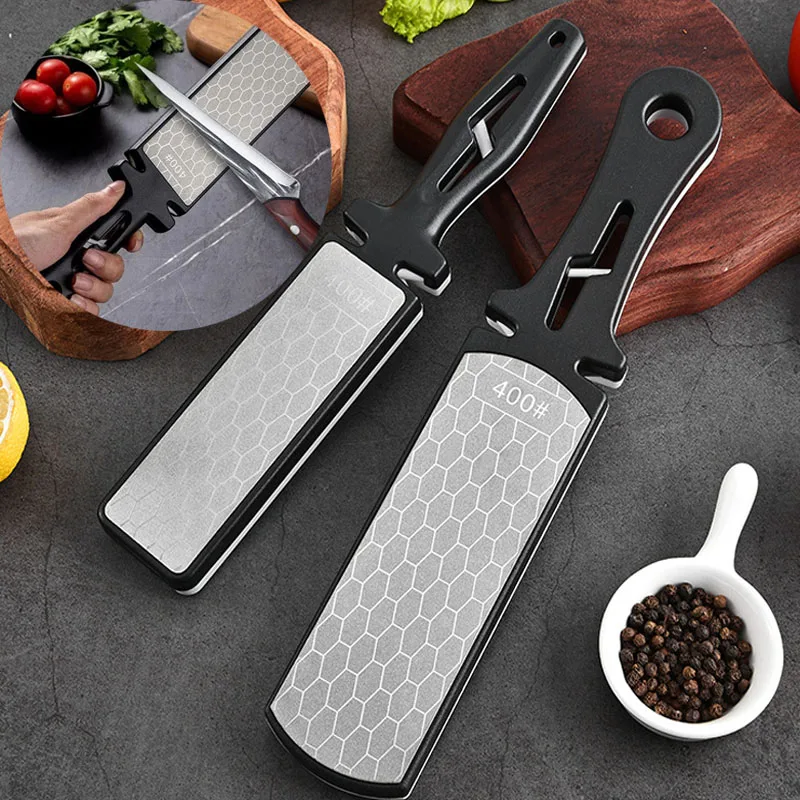 1pc 5 In 1 Knife Sharpener Diamond Bars 400/1000 Grit Kitchen Knives Tungsten Steel Ceramic Grinding Double-Sided Whetstone