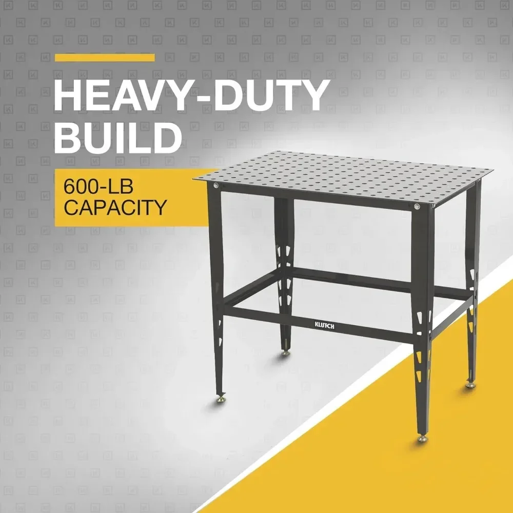 Imagem -02 - Mesa de Soldagem de Aço com Kit de Ferramentas 36 Pol. l x 24 Pol. l x 33 Pol. h Configuração Autônoma ou de Bancada Furo Padrão de 16 mm