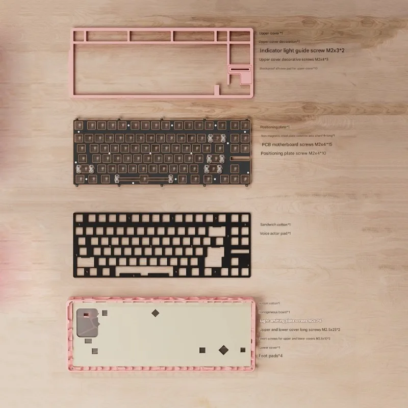 Cangkang Keyboard Mmd Ar80 Hollow Out, Cangkang Keyboard dari Paduan Aluminium, Kit Keyboard Kompatibel dengan Kit Keyboard Wooting 80he, Ergonomis