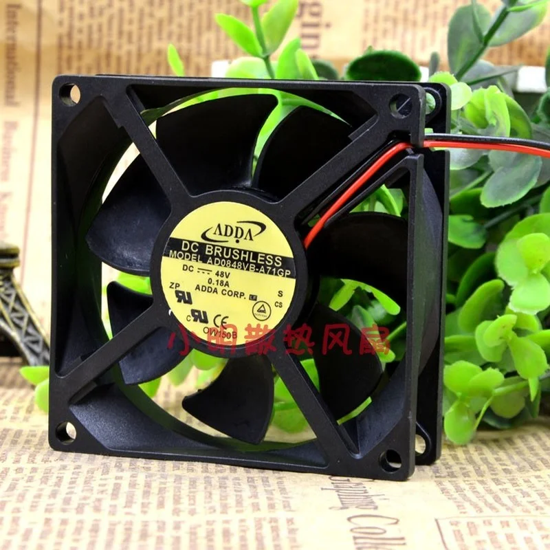 SSEA New Fan For ADDA AD0848VB-A71GP 8CM 8025 48V 0.18A High Speed Instrument Fan Cooling Fan 80*80*25mm