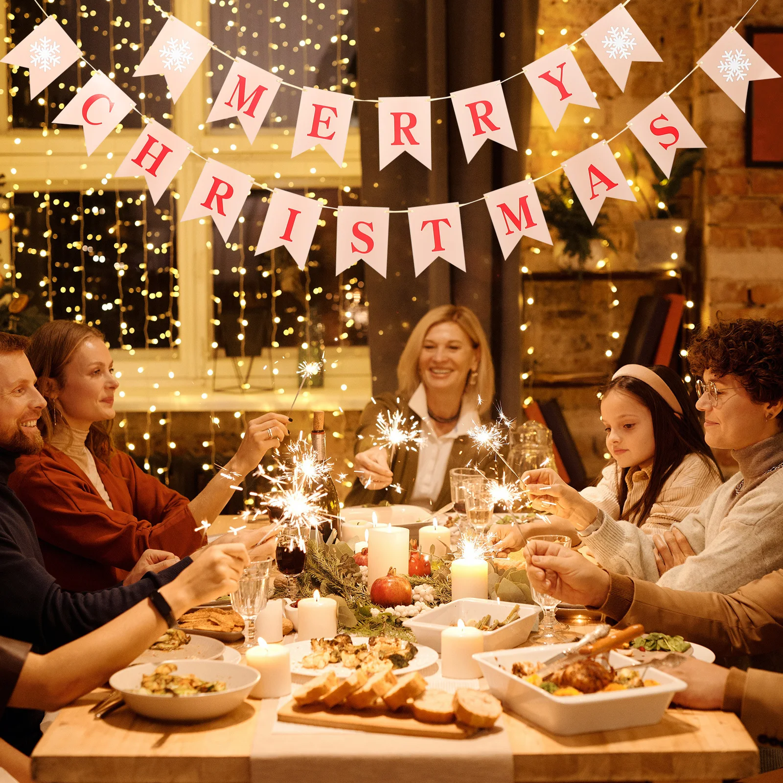 مجموعتان من لافتات عيد الميلاد المزخرفة لعيد الميلاد المجيد المعلقة، لافتة لوازم حفلات عيد الميلاد، كابينة تصوير، لافتة ديكور للحائط #2