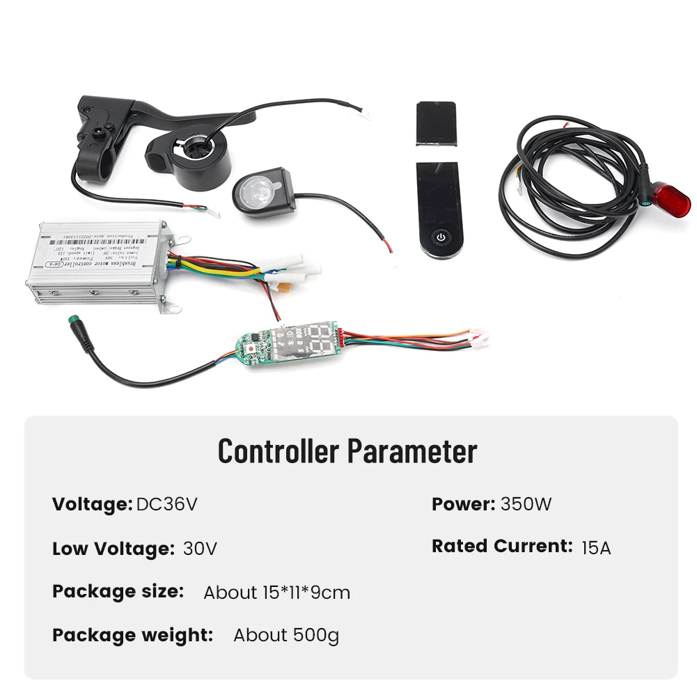 36V 350W E-Scooter Controller Kit Dashboard Accelerator Scooter Replace Parts For Electric Bicycle Ebike Accessories