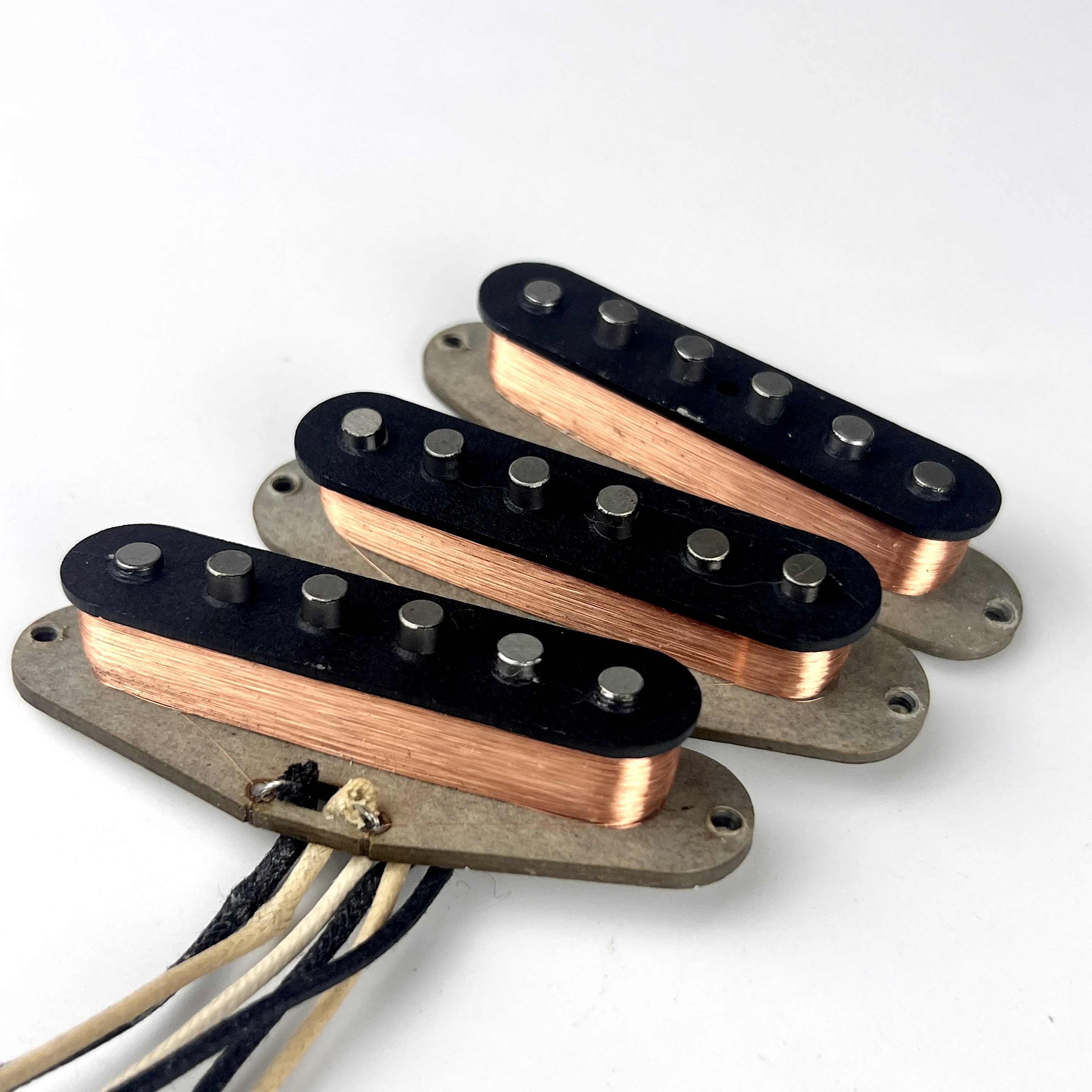 St vintage 1969 Pickups hand gefertigte sss alnico 5 Elektro gitarren Pickups graue Bodenplatte 69 Spulen draht