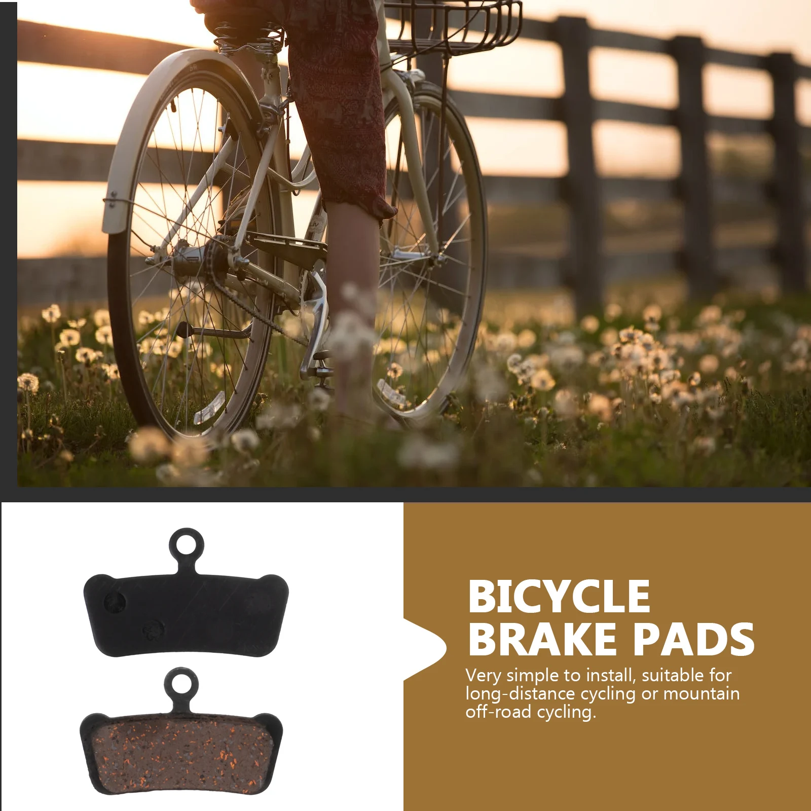 

1 set 1 Set Metal Brake Pads Bicycle Disc Replacement High Performance Wear Resistant Bike Brake Pads For Road Mountain Cycling