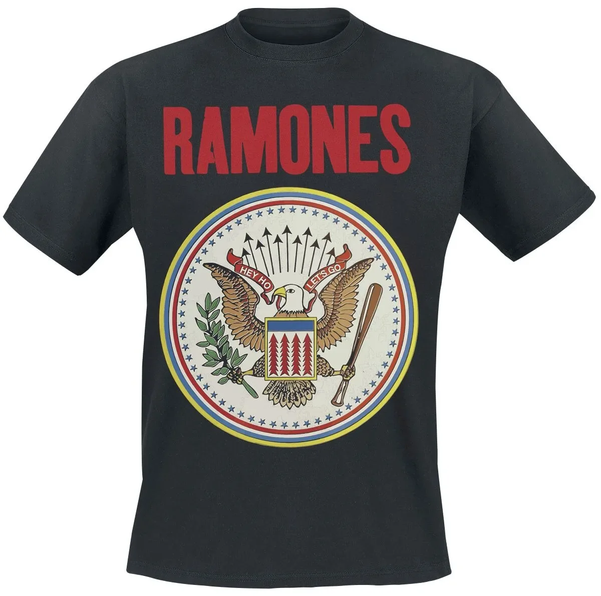 Ramones Vintage Presidential Seal T-Shirt, schwarze Baumwolle, Unisex Retro Punk Kurzarm-T-Shirt – Detail 5